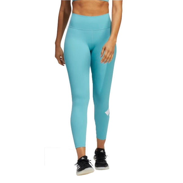 ADIDAS Believe This 2.0 Logo 7/8 Training Leggings Turquoise