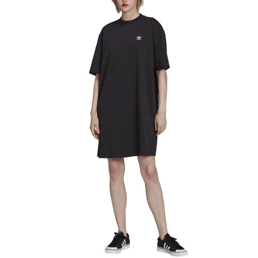 ADIDAS Originals Adicolor Classics Big Trefoil Tee Dress Black