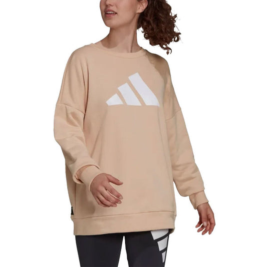 ADIDAS Sportswear Future Icons 3 Bar Crew Sweatshirt Beige