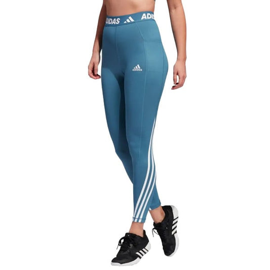 ADIDAS TechFit 3-Stripes Long Training Leggings Blue