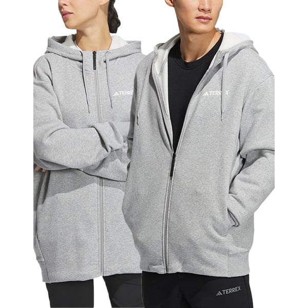 ADIDAS Terrex Full-Zip Unisex Hoodie Grey