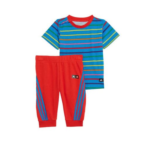 ADIDAS x Classic Lego Tee And 3/4 Pants Set Blue/Red