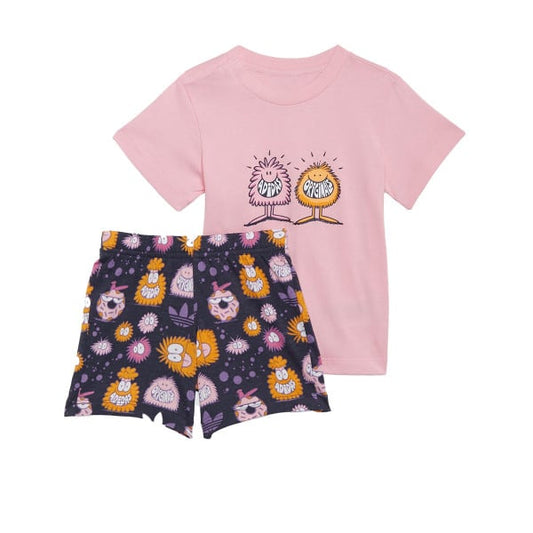 ADIDAS x Kevin Lyons Shorts And Tee Set Pink/Multi