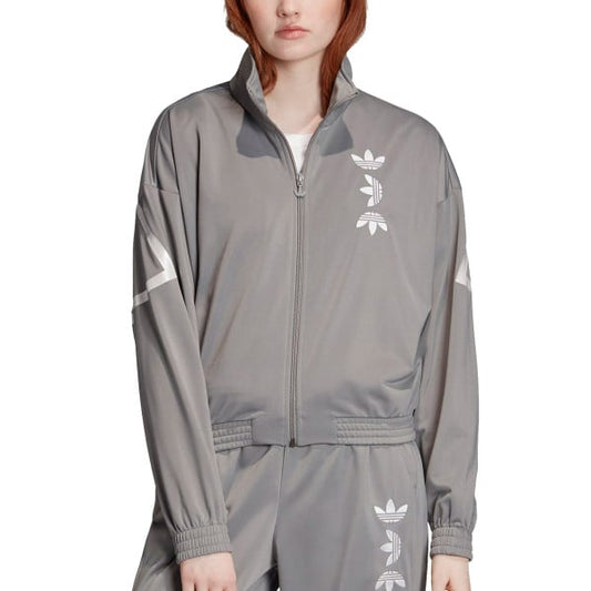ADIDAS Large Logo Track Jacket Charcoal Solid Grey/White