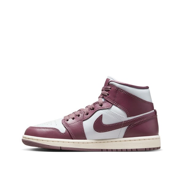 NIKE Air Jordan 1 Mid Shoes Mauve/White