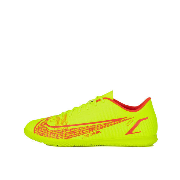 NIKE Mercurial Vapor 14 Club Indoor Football Shoes Volt/Bright Crimson