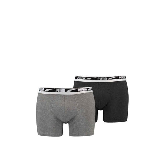 PUMA 2-Packs Multilogo Boxer Black/Grey