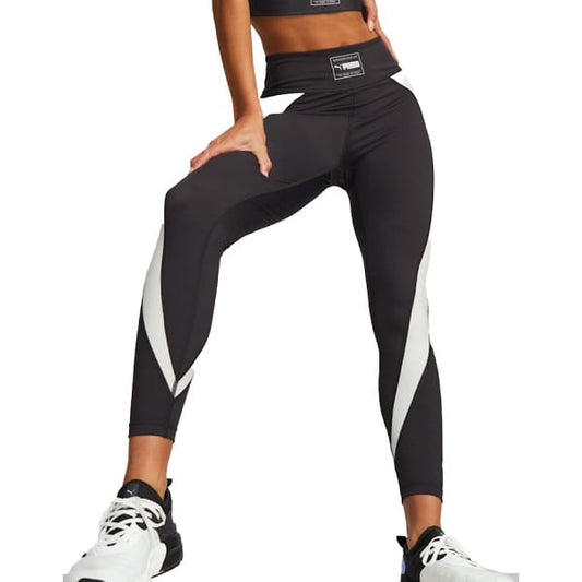 PUMA Fit High Waist 7/8 Training Leggings Black/White