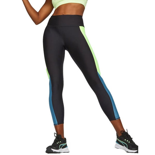 PUMA Fit High Waist Training Leggings Black/Neon Green