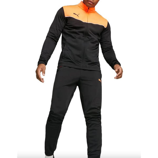 PUMA IndividualRISE Football Tracksuit Black/Orange