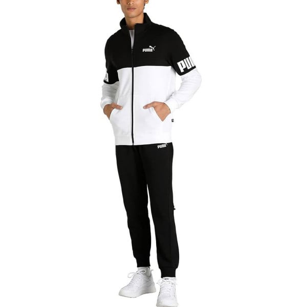 PUMA Power Colorblock Tracksuit Black/White