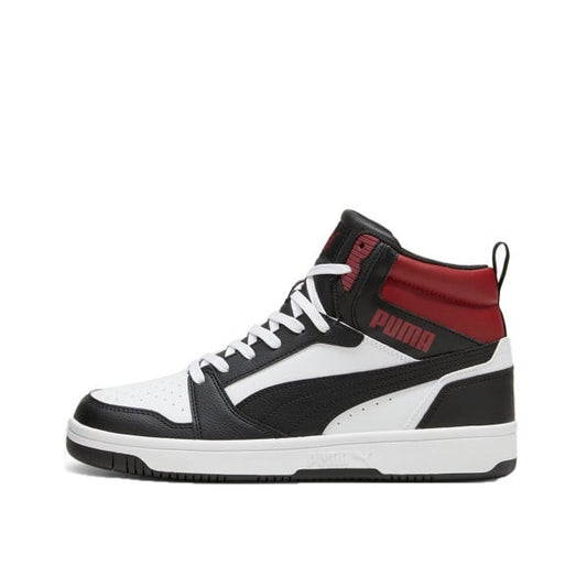 PUMA Rebound V6 Mid Shoes White/Black/Red