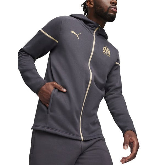 PUMA x Olympique de Marseille 2023/24 Hooded Jacket Dark Gray